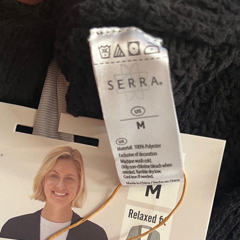 Serra Women's Oversized Black Cardigan - Picture 4 of 5